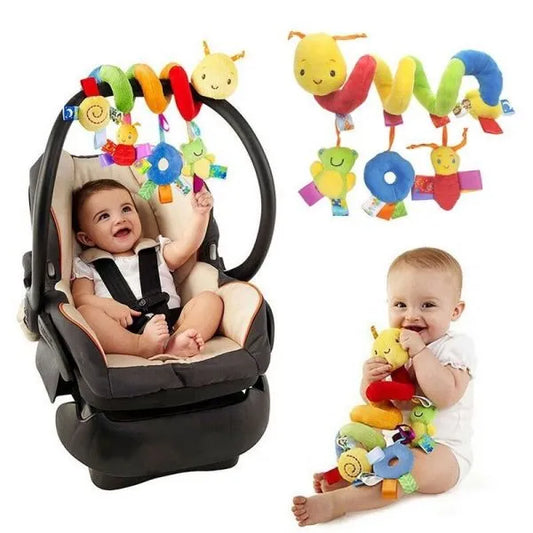 Rattles Infant Baby Activity Plush Toys for Crib Mobile Stroller Bar Car Seat Mobile